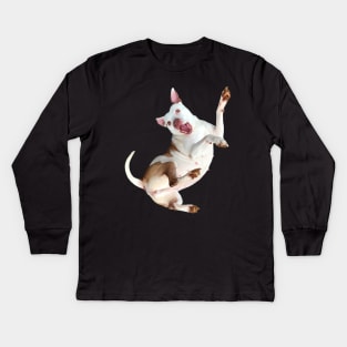 Happy Pitbull sticker Kids Long Sleeve T-Shirt